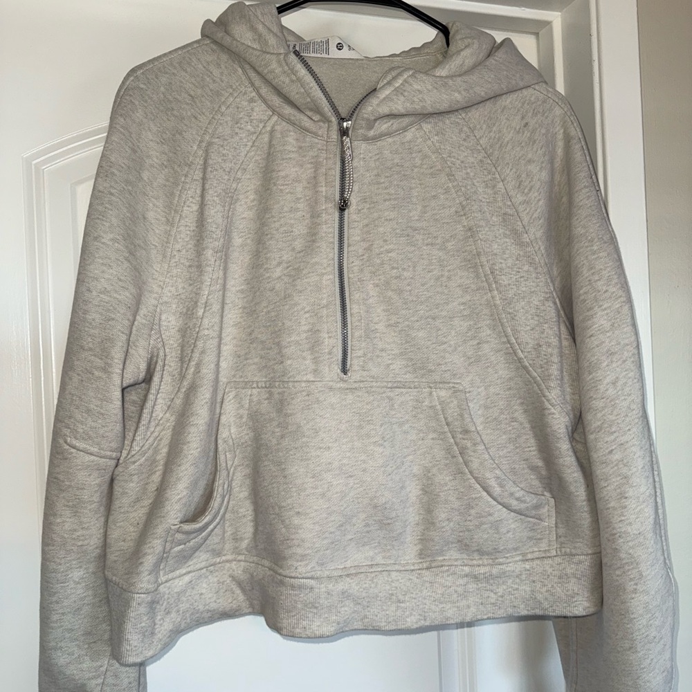 Lulu Cozy Light Gray Women's Hoodie Sweater M/L